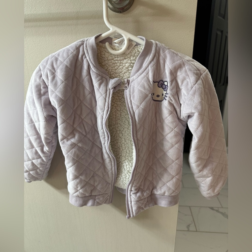 Hello kitty size 6  White and Purple Jacket